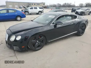2012 Bentley Continental GT with VIN SCBFR7ZAXCC077193, listed as a Copart auction lot 41443665 with 90,262 mi miles and Clean Title. Bid and sale history available at DreamBid. Image 1.
