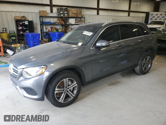 2019 Mercedes-Benz GLC 300 with VIN WDC0G4JB2KF612553, listed as a Copart auction lot 52122915 with 85,600 mi miles and Salvage title. Bid and sale history available at DreamBid. Image 1.