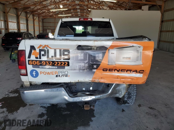 2012 Ram 2500 ST with VIN 3C6TD5CT2CG324367, listed as a Copart auction lot 57060715 with 272,509 mi miles and Salvage title. Bid and sale history available at DreamBid. Image 6.