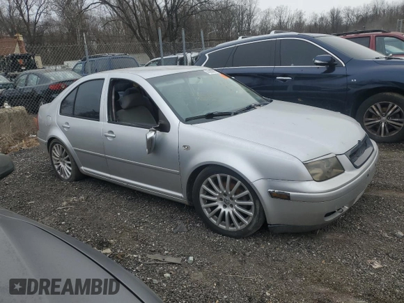2001 Volkswagen Jetta with VIN 3VWSC29M21M021669, listed as a Copart auction lot 44366895 with Not provided miles and Salvage title. Bid and sale history available at DreamBid. Image 4.