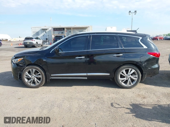 2014 Infiniti QX60 with VIN 5N1AL0MM9EC525598, listed as a IAAI auction lot 42212187 with 146,256 mi miles and . Bid and sale history available at carsss.com. Image 14.