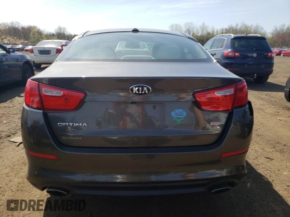 2014 Kia Optima LX with VIN 5XXGM4A79EG289052, listed as a Copart auction lot 54314545 with 208,620 mi miles and Salvage Title. Bid and sale history available at carsss.com. Image 6.