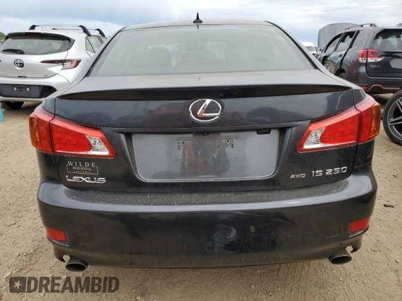 2009 Lexus IS 250 with VIN JTHCK262395032032, listed as a Copart auction lot 58384945 with 100,775 mi miles and Salvage title. Bid and sale history available at DreamBid. Image 6.