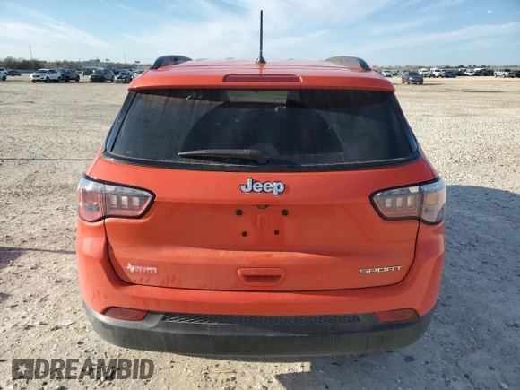 2017 Jeep Compass Sport with VIN 3C4NJCAB3HT690720, listed as a Copart auction lot 88251275 with 84,292 mi miles and Salvage Title. Bid and sale history available at carsss.com. Image 6.