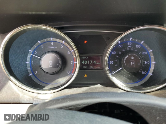 2011 Hyundai Sonata GLS with VIN 5NPEB4AC9BH163722, listed as a Copart auction lot 54074575 with 126,711 mi miles and Salvage Title. Bid and sale history available at DreamBid. Image 9.