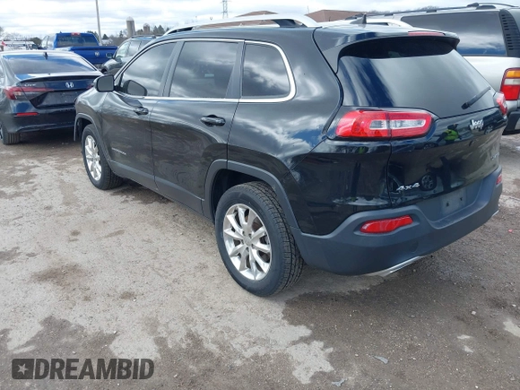 2017 Jeep Cherokee Limited with VIN 1C4PJMDS2HW606827, listed as a IAAI auction lot 42037856 with 89,477 mi miles. Bid and sale history available at carsss.com. Image 3.
