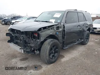 2020 Toyota 4Runner SR5 with VIN JTEBU5JR2L5779671, listed as a IAAI auction lot 41572359 with 87,458 mi miles and . Bid and sale history available at DreamBid. Image 2.