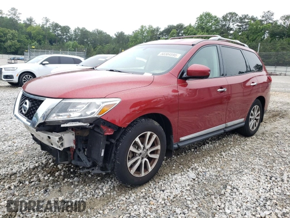 2016 Nissan Pathfinder Platinum with VIN 5N1AR2MN8GC646032, listed as a Copart auction lot 58304595 with 79,979 mi miles and Salvage title. Bid and sale history available at DreamBid. Image 1.