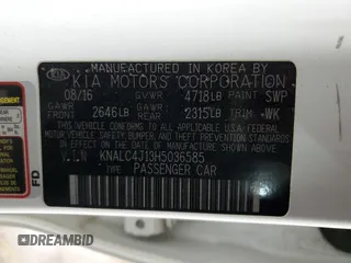 2017 Kia Cadenza Limited with VIN KNALC4J13H5036585, listed as a Copart auction lot 41994065 with 88,945 mi miles and Salvage Title. Bid and sale history available at carsss.com. Image 12.