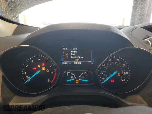 2017 Ford Escape SE with VIN 1FMCU9GDXHUE47272, listed as a Copart auction lot 48422795 with 97,237 mi miles and Salvage Title. Bid and sale history available at DreamBid. Image 9.