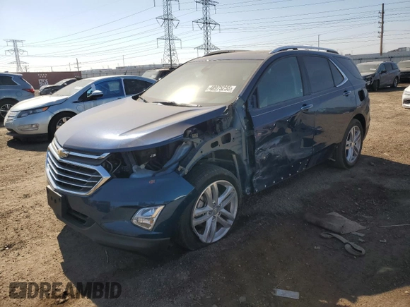 2019 Chevrolet Equinox Premier with VIN 2GNAXYEX6K6248937, listed as a Copart auction lot 48975255 with 52,038 mi miles and Salvage Title. Bid and sale history available at carsss.com. Image 1.