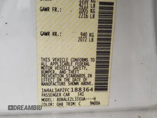 2015 Nissan Altima S with VIN 1N4AL3AP2FC188364, listed as a Copart auction lot 55878085 with 85,916 mi miles and Clean Title. Bid and sale history available at DreamBid. Image 12.