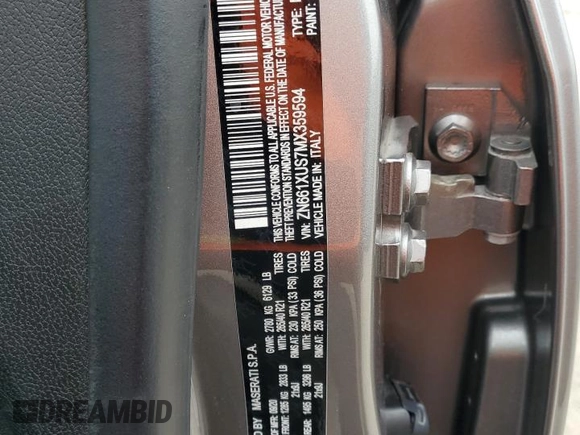 2021 Maserati Levante GranSport with VIN ZN661XUS7MX359594, listed as a Copart auction lot 82664484 with 0 mi miles and Salvage Title. Bid and sale history available at carsss.com. Image 15.