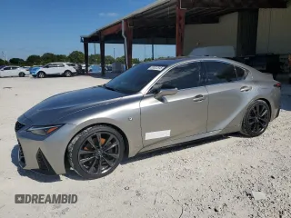 2023 Lexus IS with VIN JTHGZ1B22P5067851, listed as a Copart auction lot 53022815 with 42,662 mi miles and Salvage Title. Bid and sale history available at carsss.com. Image 1.