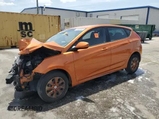 2015 Hyundai Accent GS with VIN KMHCT5AE2FU221236, listed as a Copart auction lot 53958695 with 46,265 mi miles and Salvage Title. Bid and sale history available at carsss.com. Image 1.