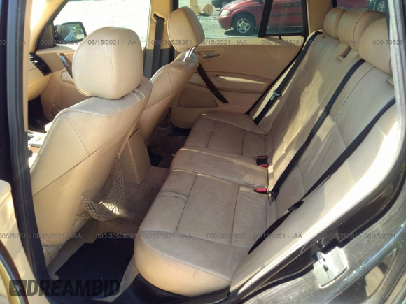 2006 BMW X3 3.0i with VIN WBXPA934X6WD27211, listed as a IAAI auction lot 34419336 with 162,597 mi miles and . Bid and sale history available at DreamBid. Image 8.