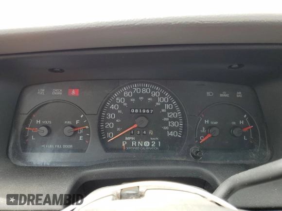 1999 Ford Crown Victoria Police with VIN 2FAFP71W7XX167653, listed as a Copart auction lot 54241955 with 81,967 mi miles and Salvage Title. Bid and sale history available at carsss.com. Image 9.