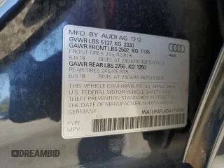 2013 Audi allroad Premium Plus with VIN WA1UFAFL4DA174588, listed as a Copart auction lot 78888364 with 199,311 mi miles and Salvage Title. Bid and sale history available at carsss.com. Image 16.