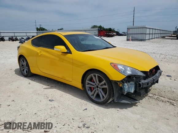2011 Hyundai Genesis Coupe Grand Touring with VIN KMHHU6KHXBU047184, listed as a Copart auction lot 56392955 with 107,148 mi miles and Salvage title. Bid and sale history available at DreamBid. Image 4.