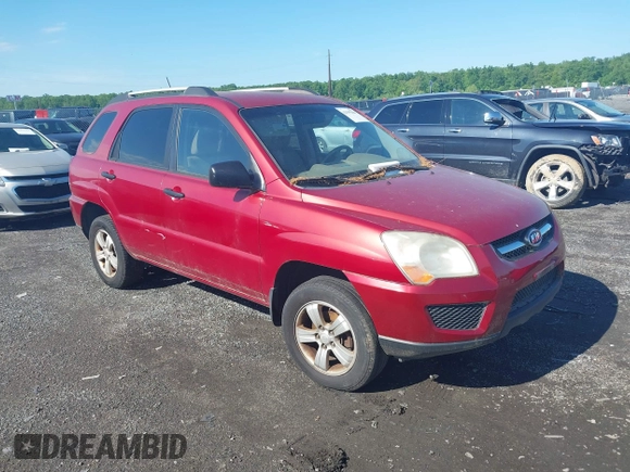 2009 Kia Sportage LX with VIN KNDJF724197557984, listed as a IAAI auction lot 42195204 with 260,080 mi miles and . Bid and sale history available at carsss.com. Image 1.