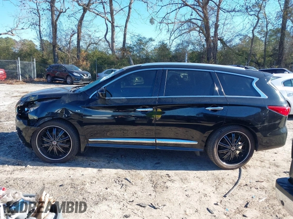 2014 Infiniti QX60 with VIN 5N1AL0MM0EC501867, listed as a IAAI auction lot 41157279 with 148,283 mi miles. Bid and sale history available at carsss.com. Image 15.