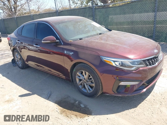 2019 Kia Optima LX with VIN 5XXGT4L37KG347930, listed as a IAAI auction lot 41772543 with 112,608 mi miles. Bid and sale history available at carsss.com. Image 1.
