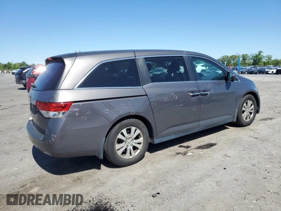 2016 Honda Odyssey EX-L with VIN 5FNRL5H64GB133828, listed as a Copart auction lot 53992655 with 68,905 mi miles and Salvage Title. Bid and sale history available at DreamBid. Image 3.