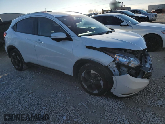 2018 Honda HR-V EX-L Navi with VIN 3CZRU5H70JM701169, listed as a Copart auction lot 43001395 with 59,720 mi miles and Salvage Title. Bid and sale history available at carsss.com. Image 4.
