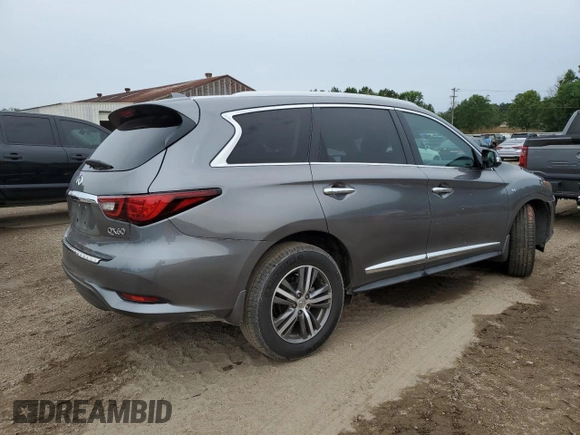 2020 Infiniti QX60 Luxe with VIN 5N1DL0MN1LC512623, listed as a Copart auction lot 57909145 with 35,243 mi miles and Salvage title. Bid and sale history available at DreamBid. Image 3.