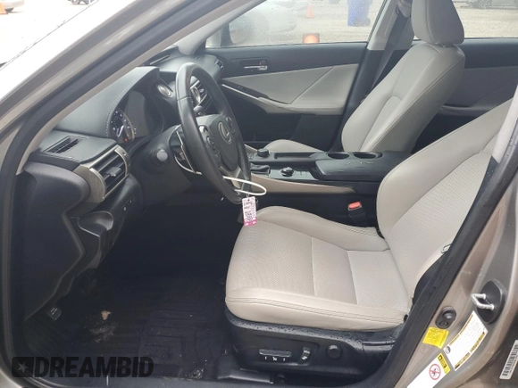 2014 Lexus IS 250 with VIN JTHBF1D25E5004997, listed as a Copart auction lot 57609535 with 100,597 mi miles and Salvage title. Bid and sale history available at DreamBid. Image 7.