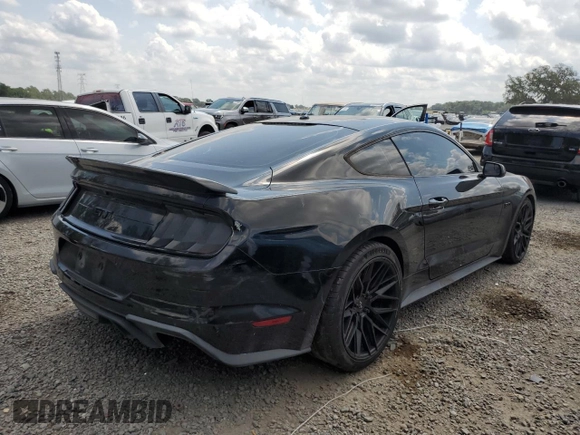 2018 Ford Mustang GT with VIN 1FA6P8CF2J5153624, listed as a Copart auction lot 55626135 with 94,206 mi miles and Salvage title. Bid and sale history available at DreamBid. Image 3.