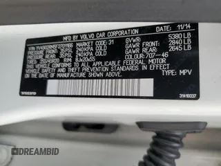 2015 Volvo XC60 T6 Platinum с VIN YV4902RM5F2701166, выставлен на аукционе Copart как лот 57146735 с пробегом 156 235 миль миль и Списание • Salvage title. История ставок и продаж доступна на DreamBid. Изображение 13.