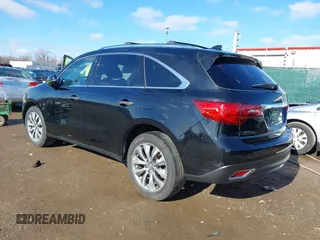 2015 Acura MDX Tech Pkg with VIN 5FRYD4H48FB026490, listed as a IAAI auction lot 41791560 with 190,000 mi miles. Bid and sale history available at carsss.com. Image 3.