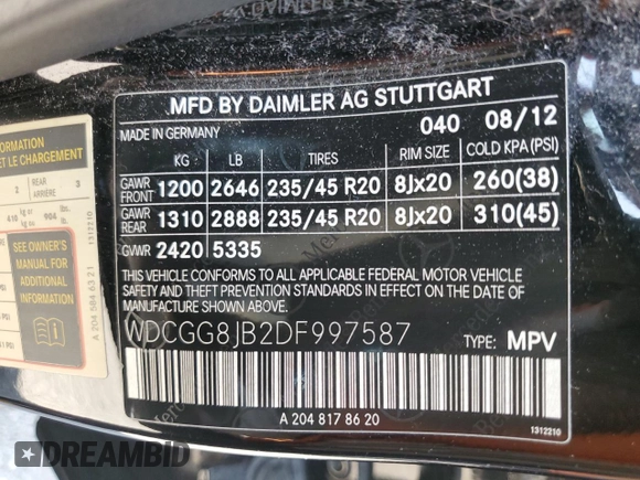 2013 Mercedes-Benz GLK 350 z VIN WDCGG8JB2DF997587, wystawiony jako Copart lot #58570565 z przebiegiem 158 732 mil mil oraz Szkoda całkowita • Salvage title. Historia ofert i sprzedaży dostępna na DreamBid. Obrazek 13.