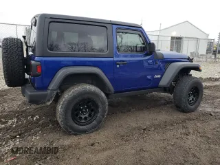 2018 Jeep Wrangler Sport with VIN 1C4GJXAG6JW291330, listed as a Copart auction lot 80825624 with 76,953 mi miles and Salvage Title. Bid and sale history available at carsss.com. Image 3.