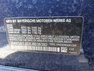2020 BMW 3 Series 330i xDrive with VIN 3MW5R7J02L8B36382, listed as a IAAI auction lot 41715034 with 67,964 mi miles. Bid and sale history available at carsss.com. Image 9.