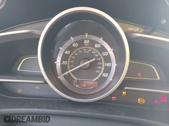 2015 Mazda 3 i SV with VIN JM1BM1T76F1262569, listed as a IAAI auction lot 41472375 with 89,932 mi miles. Bid and sale history available at carsss.com. Image 7.