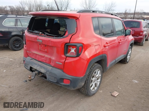 2015 Jeep Renegade Latitude with VIN ZACCJBBTXFPB79986, listed as a IAAI auction lot 41258911 with 108,104 mi miles and . Bid and sale history available at carsss.com. Image 4.