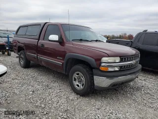 2002 Chevrolet Silverado 1500 LS with VIN 1GCEK14V12Z101106, listed as a Copart auction lot 80849354 with 244,261 mi miles and Salvage Title. Bid and sale history available at carsss.com. Image 4.