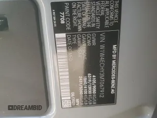 2021 Mercedes-Benz Sprinter Cargo with VIN W1W4ECHY3MT067912, listed as a Copart auction lot 52359165 with Not Provided miles and Salvage Title. Bid and sale history available at carsss.com. Image 14.