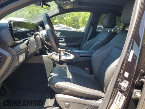 2025 Mercedes-Benz GLE 450 with VIN 4JGFD5KB9SB280918, listed as a Copart auction lot 57639525 with 7,230 mi miles and Salvage title. Bid and sale history available at DreamBid. Image 7.
