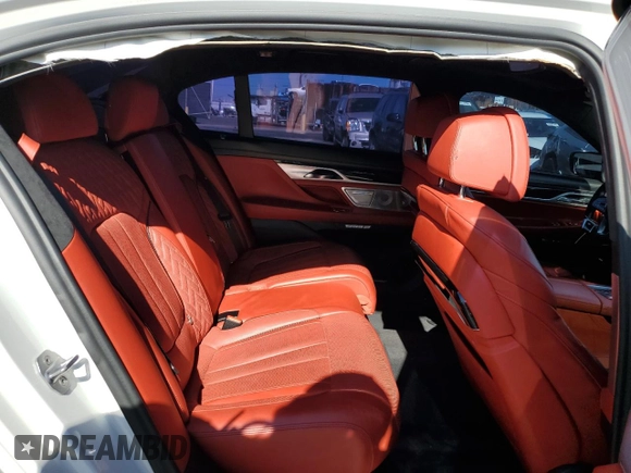 2018 BMW 7 Series 750i with VIN WBA7F0C53JGM23021, listed as a Copart auction lot 38758303 with 0 mi miles. Bid and sale history available at carsss.com. Image 10.