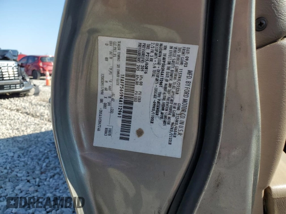 2004 Ford Taurus SEL with VIN 1FAFP56S94A112961, listed as a Copart auction lot 75905854 with 138,721 mi miles and Salvage Title. Bid and sale history available at DreamBid. Image 12.