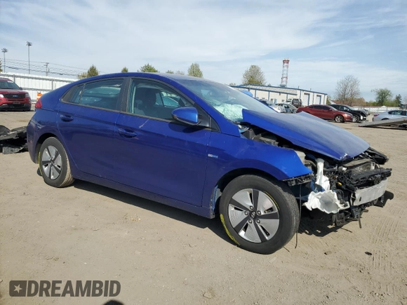 2019 Hyundai Ioniq Blue with VIN KMHC65LC0KU134755, listed as a Copart auction lot 53898845 with 86,930 mi miles and Salvage Title. Bid and sale history available at DreamBid. Image 4.