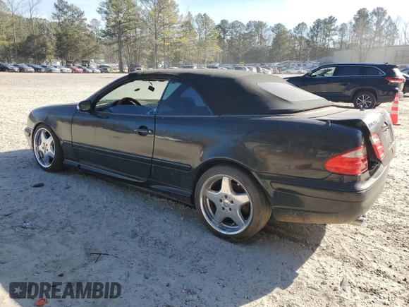 2002 Mercedes-Benz CLK 55 AMG with VIN WDBLK74G52T110954, listed as a Copart auction lot 43180405 with 137,828 mi miles and Clean Title. Bid and sale history available at DreamBid. Image 2.