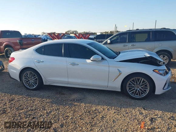 2020 Genesis G70 2.0T with VIN KMTG64LA8LU056386, listed as a IAAI auction lot 41164341 with 48,943 mi miles and . Bid and sale history available at DreamBid. Image 13.