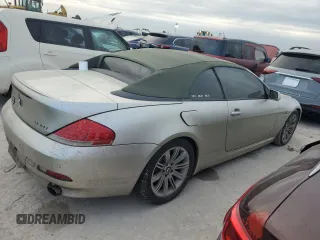 2006 BMW 6 Series 650Ci with VIN WBAEK13466CN72361, listed as a Copart auction lot 74586414 with 0 mi miles and Salvage Title. Bid and sale history available at carsss.com. Image 3.