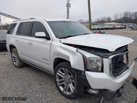 2017 GMC Yukon Denali with VIN 1GKS2CKJ3HR170889, listed as a IAAI auction lot 41384834 with 107,930 mi miles. Bid and sale history available at carsss.com. Image 1.