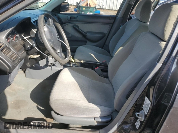 2001 Honda Civic DX with VIN 2HGES16271H566802, listed as a Copart auction lot 43362825 with 238,734 mi miles and Clean Title. Bid and sale history available at carsss.com. Image 7.