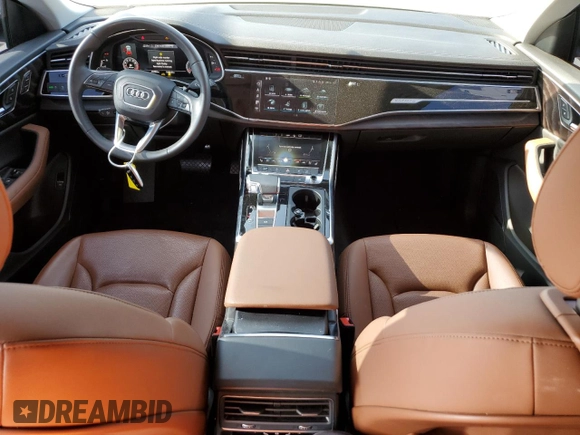 2023 Audi Q8 Premium Plus with VIN WA1BVBF18PD013694, listed as a Copart auction lot 76397744 with 16,763 mi miles and Salvage title. Bid and sale history available at DreamBid. Image 8.
